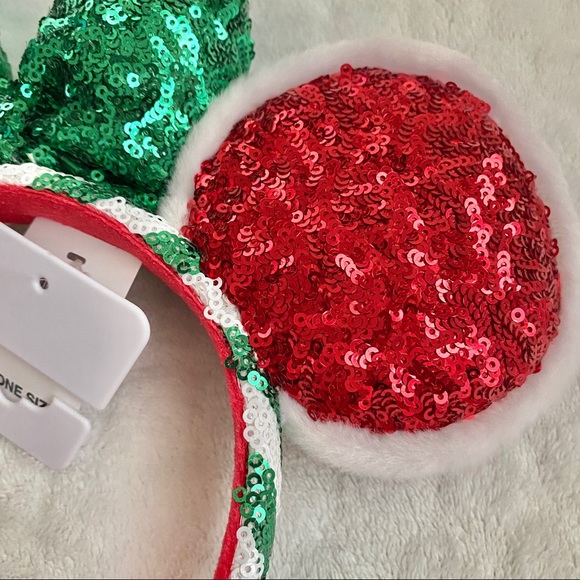 ?Peppermint Candy Christmas Minnie Mouse Ears main image 6